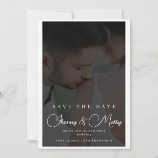 Simple Elegant Text and Photo | Save the date Invitation