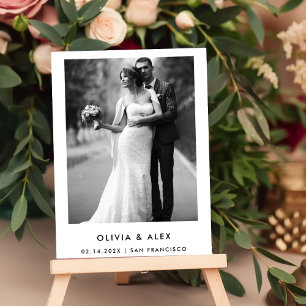Simple Elegant Text and Photo Save The Date Magnetic Invitation