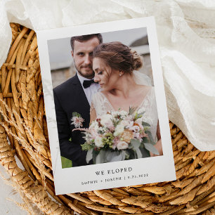 Simple Elegant Text and Photo Wedding Announcement