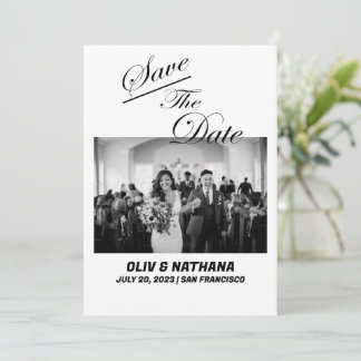 Simple Elegant Text and Photo | Wedding Invitation