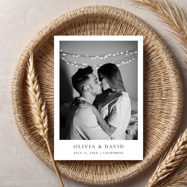 Simple Elegant Text and Photo Wedding Modern Invitation (Creator Uploaded)
