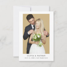 Simple Elegant Text and Photo | Wedding Save The D