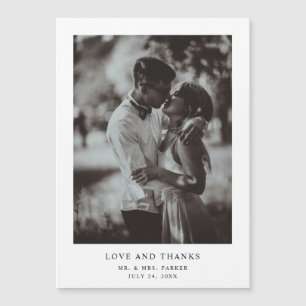 Simple Elegant Text and Photo   Wedding Thank You