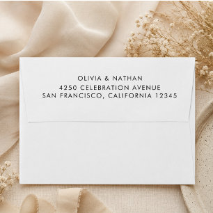 Simple Elegant Text Boho Wedding Envelope