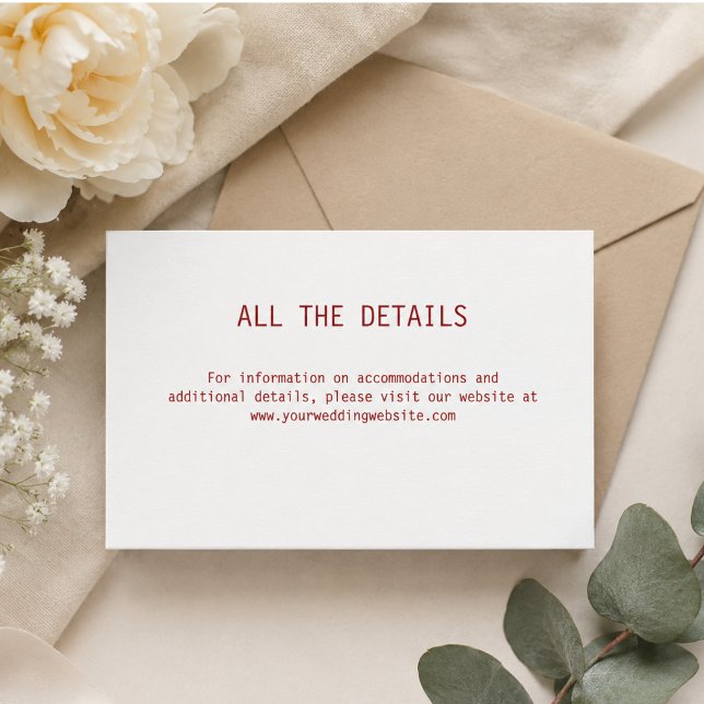 Simple Elegant Text | Wedding Save The Date Enclosure Card (Simple Elegant Text | Wedding Save The Date Enclosure Card)