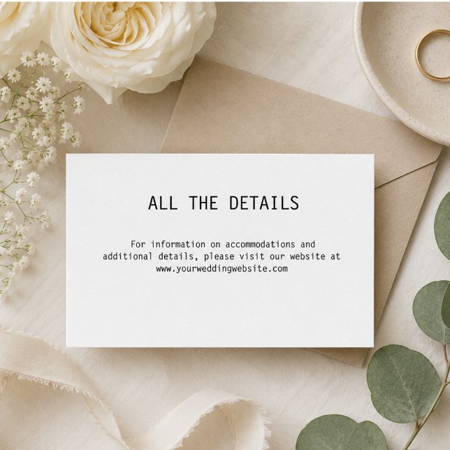 Simple Elegant Text | Wedding Save The Date Enclosure Card (Simple Elegant Text | Wedding Save The Date Enclosure Card)
