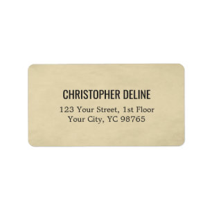 Simple Elegant TExture Beige Label