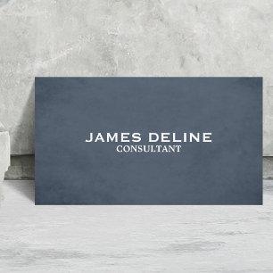 Simple Elegant Texture Blue Financial Consultant Business Card