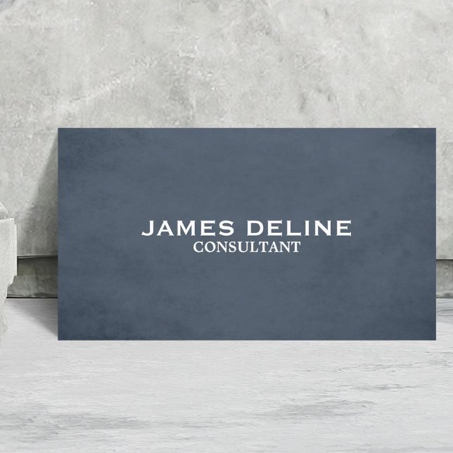 Simple Elegant Texture Blue Financial Consultant Business Card (Creator Uploaded)