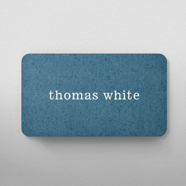 Simple Elegant Texture Blue White Consultant Business Card (Creator Uploaded)
