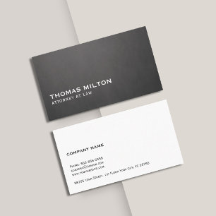 Simple Elegant Texture Dark Grey White Consultant Business Card