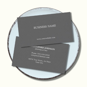Simple Elegant Texture Grey Attorney at law Business Card