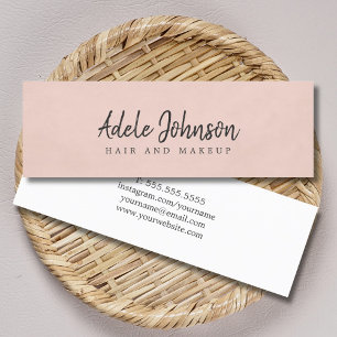 Simple Elegant Texture Rose Beauty Consultant Mini Business Card