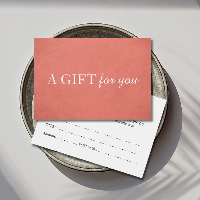 Simple Elegant Texture Rose Beauty GiftCertificate (Creator Uploaded)