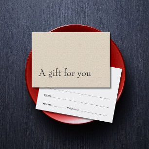 Simple Elegant Texture Skin Care Gift Certificate
