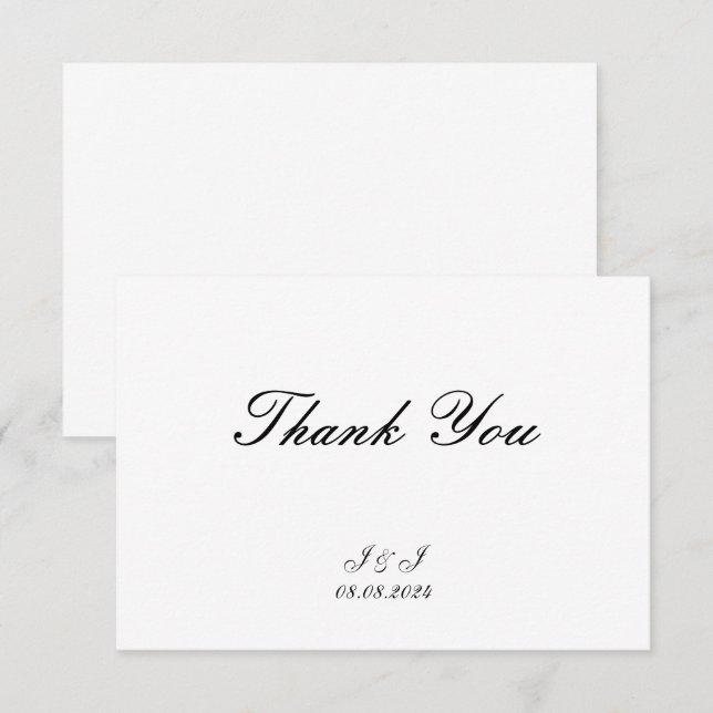 SIMPLE ELEGANT THANK YOU CARD (Front/Back)