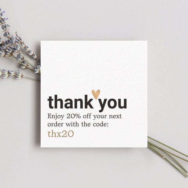 Simple Elegant Thank You Card Coupon (Creator Uploaded)