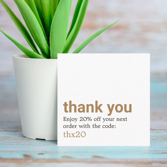 Simple Elegant Thank You Card Coupon (Creator Uploaded)