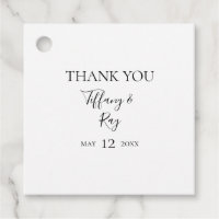 Simple Elegant Thank You Favour Tags