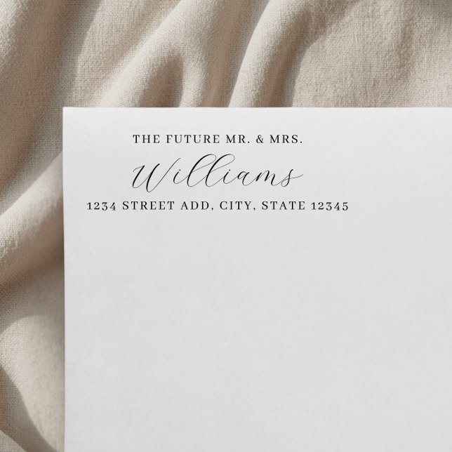 Simple Elegant The Future Mr. and Mrs. Wedding Self-inking Stamp (Creator Uploaded)