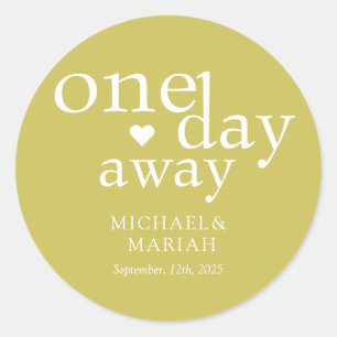 Simple Elegant The Night Before Rehearsal Dinner  Classic Round Sticker