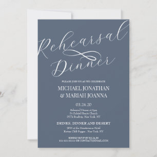 Simple Elegant The Night Before Rehearsal Dinner Invitation