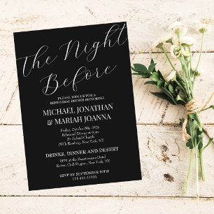 Simple Elegant The Night Before Rehearsal Dinner  Invitation