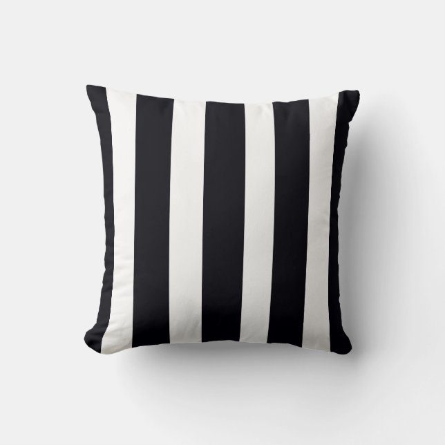 Simple, Elegant, Timeless Classic Black & White Cushion (Front)