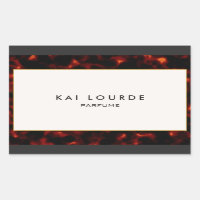 Simple  Elegant Tortoiseshell Border  Rectangular 