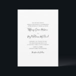 Simple Elegant Traditional Full Name Wedding Invitation<br><div class="desc">This simple elegant traditional full name wedding invitation is perfect for your classic modern minimalist neutral black and white wedding. The design features basic minimal contemporary font and delicate chic formal script calligraphy. It is sure to complete your classy black-tie fall, summer, spring, or fall wedding. Keep it as is,...</div>