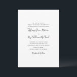Simple Elegant Traditional Full Name Wedding Invitation<br><div class="desc">This simple elegant traditional full name wedding invitation is perfect for your classic modern minimalist neutral black and white wedding. The design features basic minimal contemporary font and delicate chic formal script calligraphy. It is sure to complete your classy black-tie fall, summer, spring, or fall wedding. Keep it as is,...</div>
