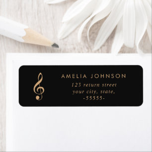 Simple Elegant Treble Clef Music Teacher Black