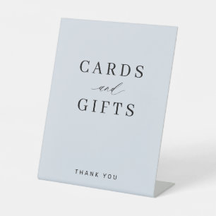 Simple elegant typography cards and gifts wedding pedestal sign