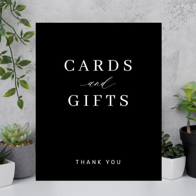 Simple elegant typography cards and gifts wedding poster (Creator Uploaded)