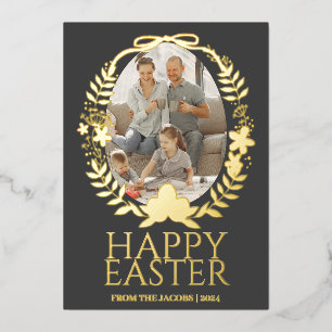Simple Elegant Typography Easter Family One Photo