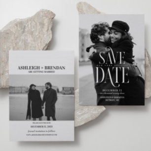 Simple Elegant Typography Photo Save The Date