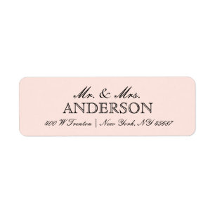 Simple Elegant Typography Return Address Labels