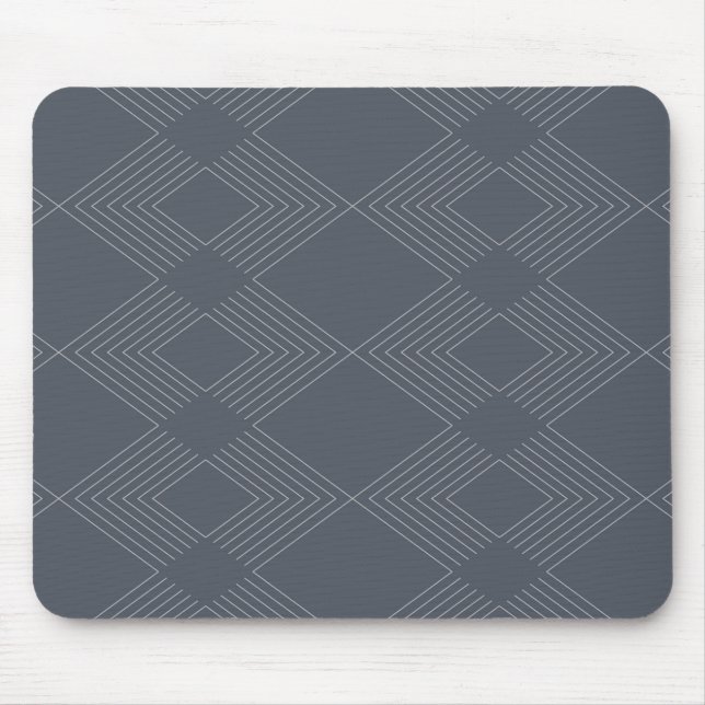 Simple, elegant, urban, chic line graphic pattern mouse pad (Front)