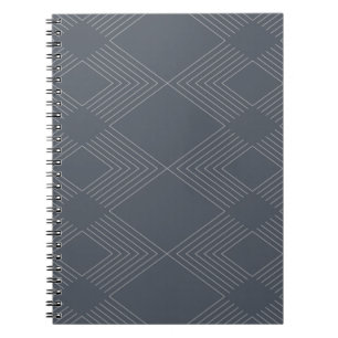 Simple, elegant, urban, chic line graphic pattern notebook