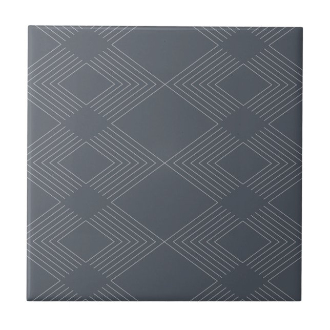 Simple, elegant, urban, chic line graphic pattern tile (Front)