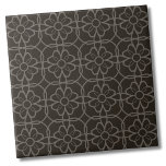 Simple Elegant Vintage Geometric Floral Pattern Tile<br><div class="desc">Simple Elegant Vintage Geometric Floral Pattern. This simple floral pattern features some unique geometric likes with a modern floral pattern. It's kind of a dark grey brown colouring. Whether you want to use this tile as a little coaster or trivet for a drink or plate... or you want to go...</div>