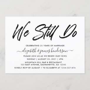 Simple Elegant Vow Renewal Invitation