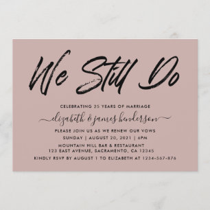 Simple Elegant Vow Renewal Invitation