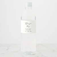 Simple Elegant Water Bottle Label