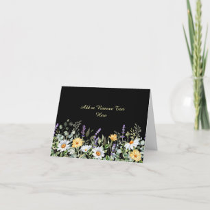 Simple Elegant Watercolor Floral Blank Note Card