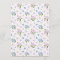 Simple Elegant Watercolor Hydrangea Flowers