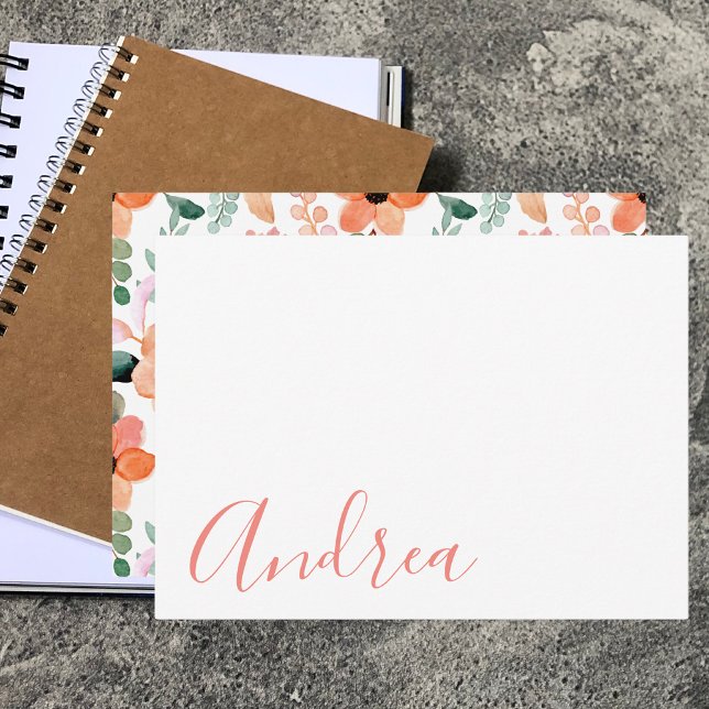 Simple Elegant Watercolor Modern Floral Card (Creator Uploaded)