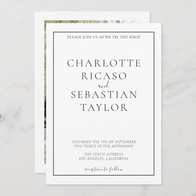 Simple Elegant Wedding (Front/Back)