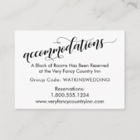 Simple, Elegant Wedding Accommodations