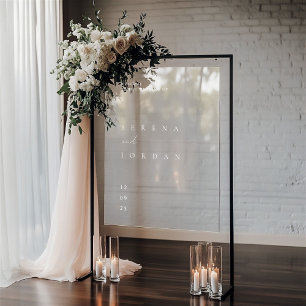 Simple Elegant Wedding Acrylic Welcome Sign
